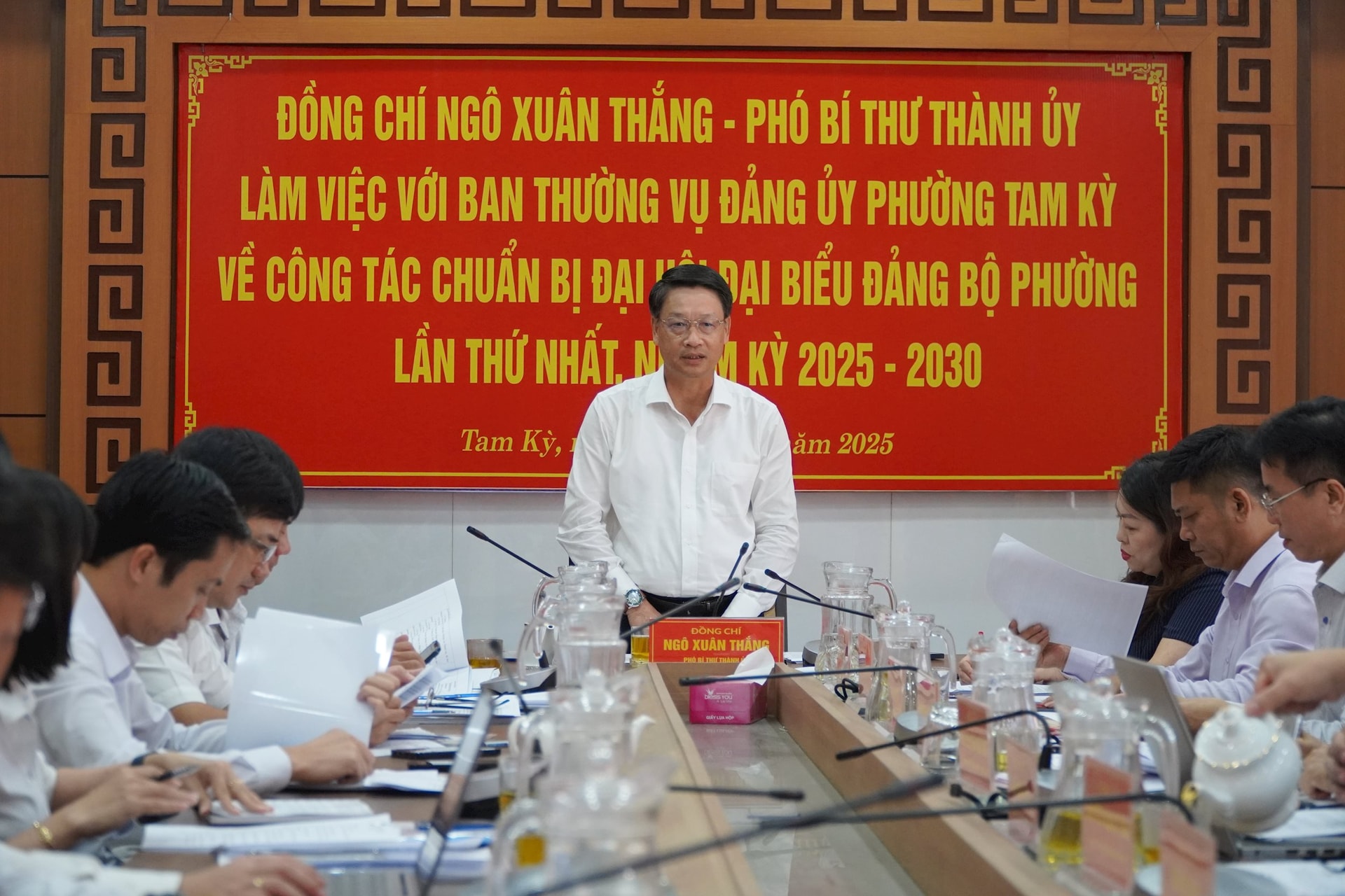 Phó Bí thư Thành ủy Ngô Xuân Thắng: Dự thảo chương trình hành động của Đảng bộ phường Tam Kỳ phải thể hiện “6 rõ” 