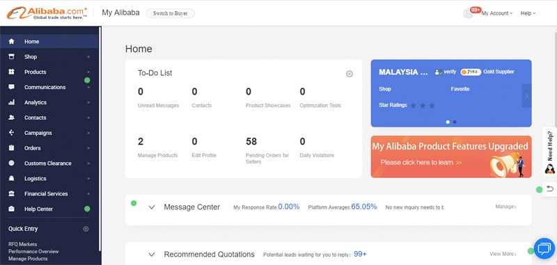 bán hàng trên alibaba có mất phí không